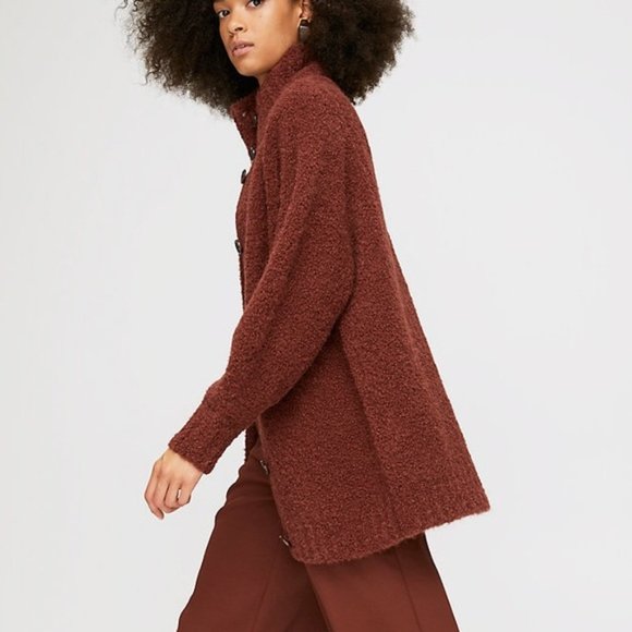 Aritzia Wilfred Oversized Alpaca Cardigan Brown - Picture 4 of 14